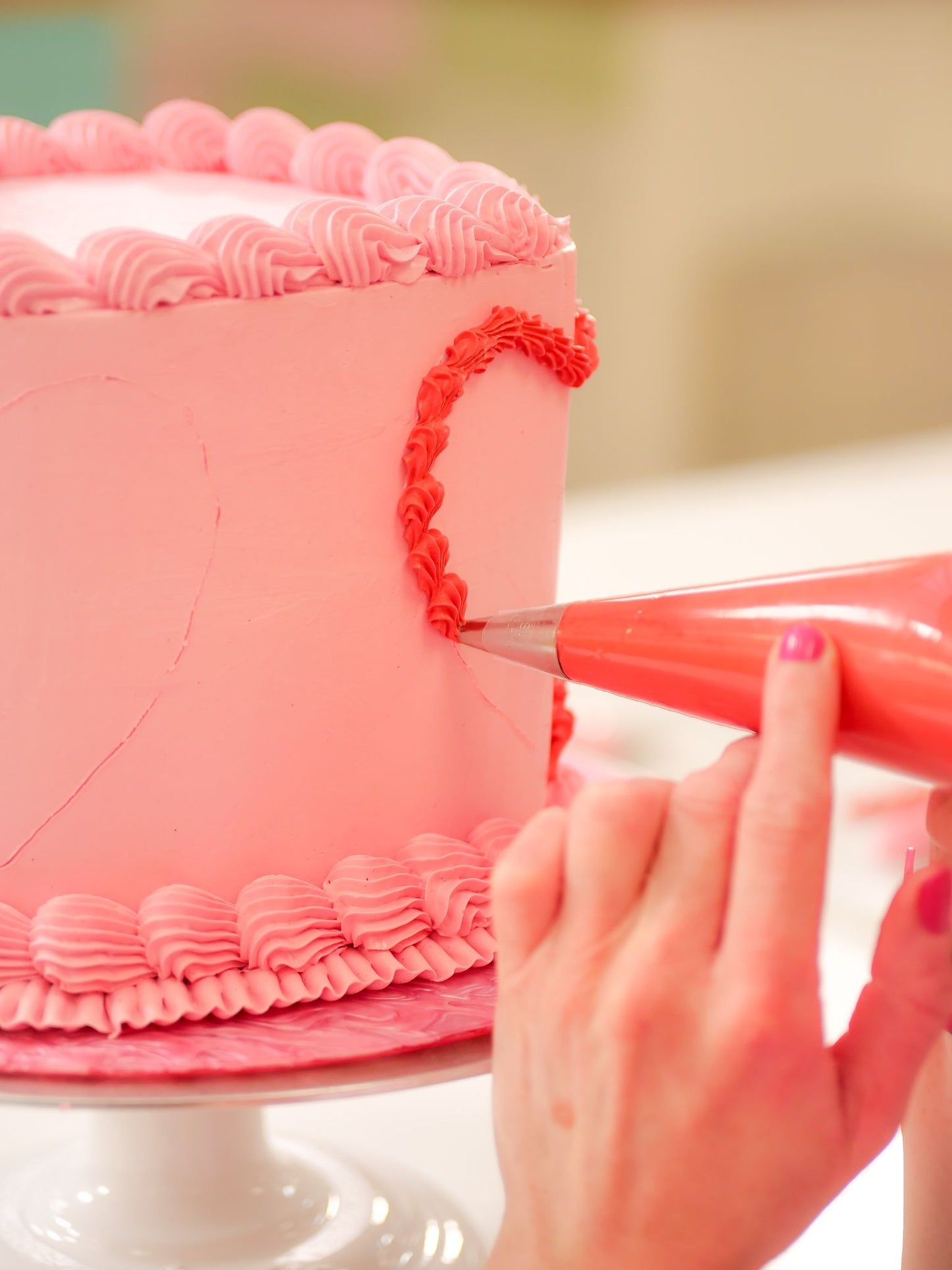 Valentines Day Heart Cake